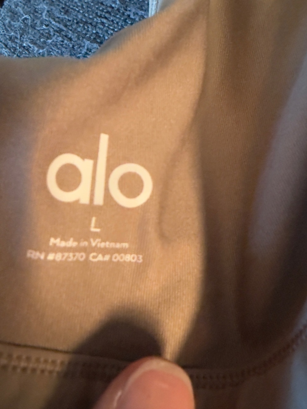 Alo set in Gravel - Seamless Bralette & High-Waist Active Shorts Set - Picture 5 of 8